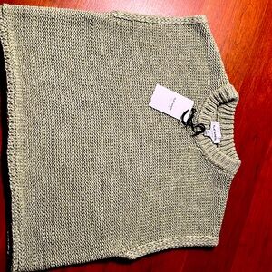 Cap sleeve cotton summer sweater